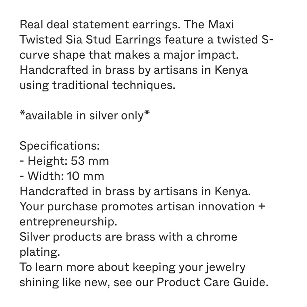 SOKO Maxi Twisted Sia Stud Earrings - Picture 5 of 9